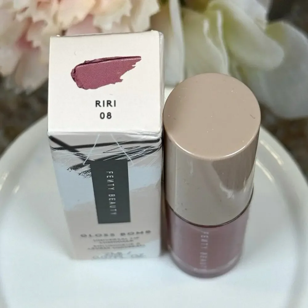 Fenty Beauty Gloss Bomb Lip Gloss, Riri 08, Shimmer Liquid Sample 0.07 fl oz NEW